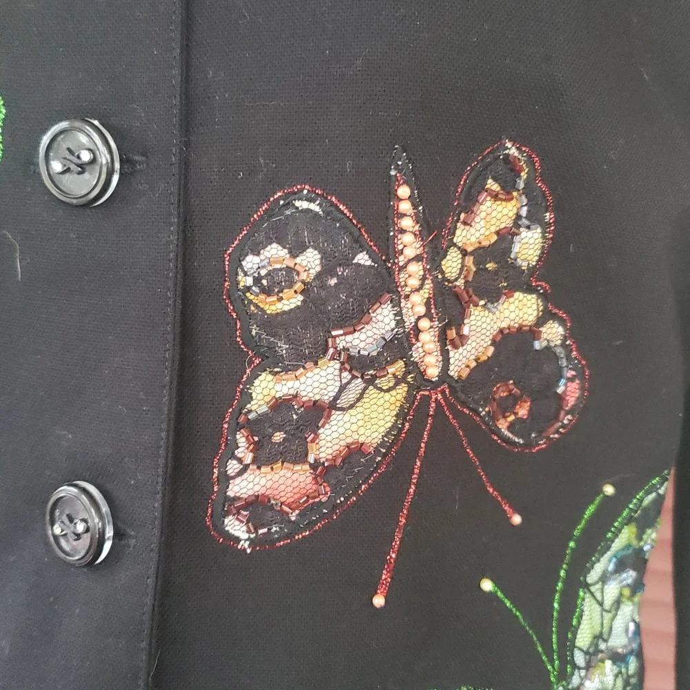 CARINA Butterfly Embroidered And Beaded‎ Women's Jacket
